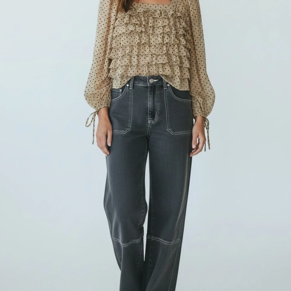 RSQ High Rise Utility Straight Leg Jeans – Size 14‎ Juniors